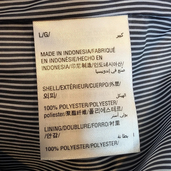 CharterClub Zip Up Water Resistant  Beige Tan Rain Utility Jacket Woman Large - Picture 4 of 8